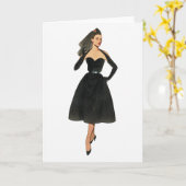 ヴィンテージファッション空白のメモカード カード (黄色い花)