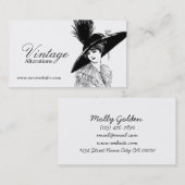 ヴィンテージファッション設計者の変更のシームストレス 名刺 (正面/裏面)