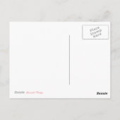 ヴィンテージファッション誕生日はがき書バラ ポストカード (裏面)