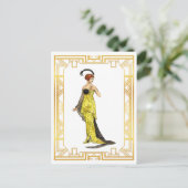 ヴィンテージファッション1900年代初期ハリウッドガウン ポストカード (スタンド正面)