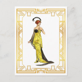 ヴィンテージファッション1900年代初期ハリウッドガウン ポストカード