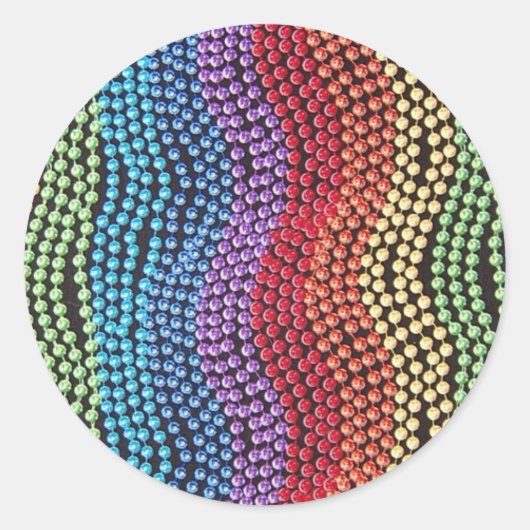 ヴィンテージファッション1960ポップ・アートのビーズシール ラウンドシール (正面)