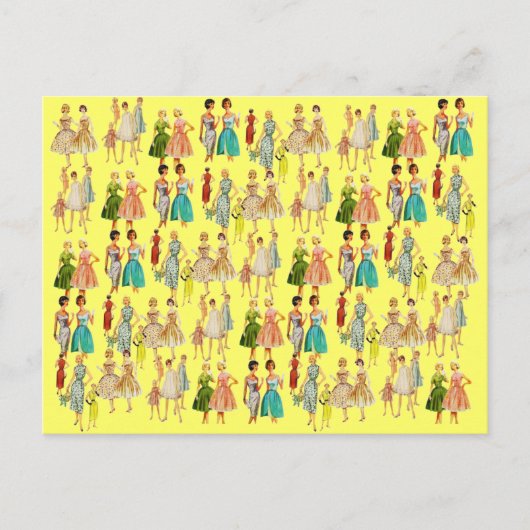 ヴィンテージファッション ポストカード (正面)