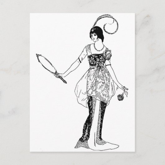 ヴィンテージファッション ポストカード (正面)