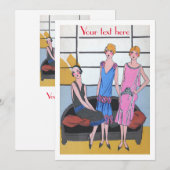 ヴィンテージファッション 招待状 (正面/裏面)