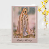 ヴィンテージファティマの私達の女性 カード (黄色い花)