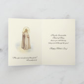 ヴィンテージファティマヴァージンメアリーカトリック母の日 カード (内部)