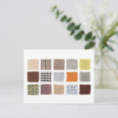 ヴィンテージファブリックのサンプル/見本ポストカード ポストカード (スタンド正面)