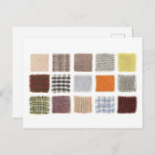 ヴィンテージファブリックのサンプル/見本ポストカード ポストカード (正面/裏面)