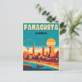 ヴィンテージファマゲスタビーチキプロスギフト ポストカード (スタンド正面)