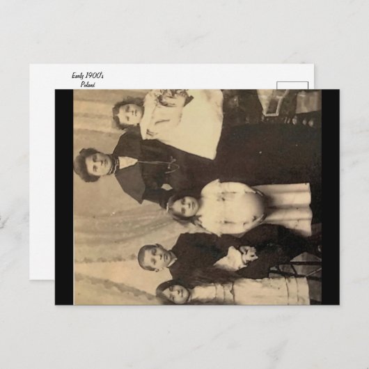 ヴィンテージファミリはがき ポストカード (正面/裏面)