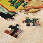 ヴィンテージファミリキッチンでママパパキッズスナック ジグソーパズル (側面)