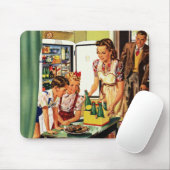 ヴィンテージファミリキッチンでママパパキッズスナック マウスパッド (マウス)