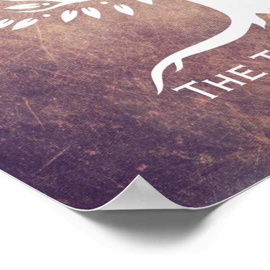 ヴィンテージファミリツリーファミリ名 ポスター (角)