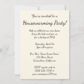 ヴィンテージファミリーインザキッチン引っ越し祝いパーティーパーティー 招待状 (裏面)