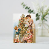 ヴィンテージファミリークリスマスツリー飾ズ シーズンポストカード (スタンド正面)