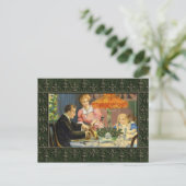 ヴィンテージファミリークリスマスディナーハガキ シーズンポストカード (スタンド正面)