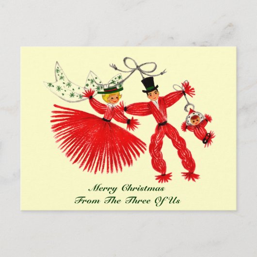 ヴィンテージファミリークリスマスポストカード シーズンポストカード (正面)