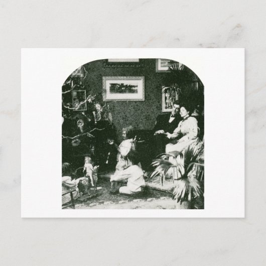 ヴィンテージファミリークリスマス – 立体視 シーズンポストカード (正面)