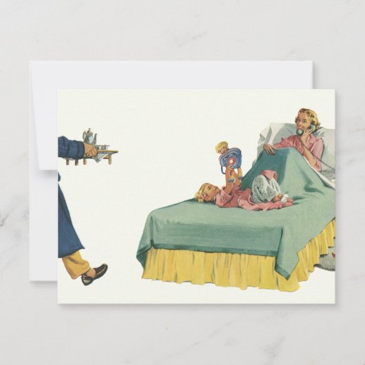 ヴィンテージファミリーサービングマムブレックファーストインベッド (正面)