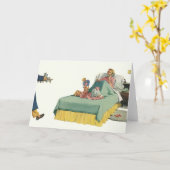 ヴィンテージファミリーサービングマムブレックファーストインベッド カード (黄色い花)