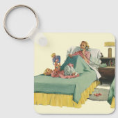 ヴィンテージファミリーサービングマムブレックファーストインベッド キーホルダー (正面)