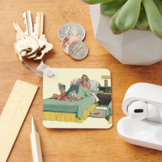 ヴィンテージファミリーサービングマムブレックファーストインベッド キーホルダー (デスク)