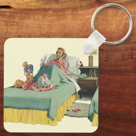ヴィンテージファミリーサービングマムブレックファーストインベッド キーホルダー (裏面)