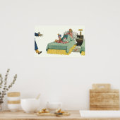 ヴィンテージファミリーサービングマムブレックファーストインベッド ポスター (キッチン)