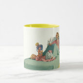 ヴィンテージファミリーサービングマムブレックファーストインベッド マグカップ (中央)