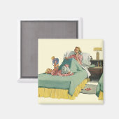 ヴィンテージファミリーサービングマムブレックファーストインベッド マグネット (正面/裏面)