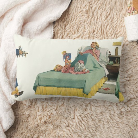 ヴィンテージファミリーサービングマムブレックファーストインベッド ランバークッション (ブランケット)