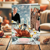 ヴィンテージファミリーターキーディナーサンクスギビング シーズンカード