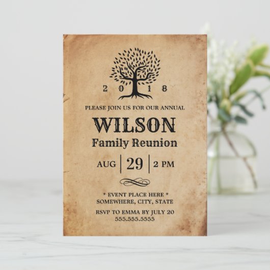 ヴィンテージファミリーツリーファミリー懇親会 招待状 (スタンド正面)