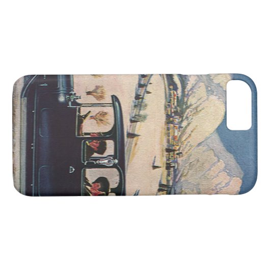 ヴィンテージファミリーバケーションインアンティーク自動車 Case-Mate iPhoneケース (裏面(横))