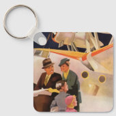 ヴィンテージファミリーバケーションバイシープレーンwプロペラ キーホルダー (正面)
