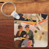 ヴィンテージファミリーバケーションバイシープレーンwプロペラ キーホルダー (正面)