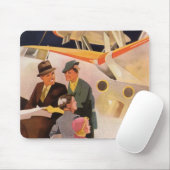 ヴィンテージファミリーバケーションバイシープレーンwプロペラ マウスパッド (マウス)