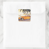 ヴィンテージファミリーバケーションinコンバーチブルカー スクエアシール (バッグ)