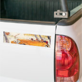 ヴィンテージファミリーバケーションinコンバーチブルカー バンパーステッカー (トラック上)