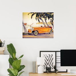 ヴィンテージファミリーバケーションinコンバーチブルカー ポスター