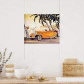 ヴィンテージファミリーバケーションinコンバーチブルカー ポスター (キッチン)