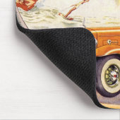 ヴィンテージファミリーバケーションinコンバーチブルカー マウスパッド (コーナー)