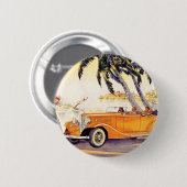 ヴィンテージファミリーバケーションinコンバーチブルカー 缶バッジ (正面&裏面)