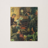 ヴィンテージファミリーパーティー、料理ステークス飲みビール ジグソーパズル (縦)