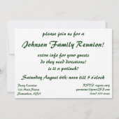 ヴィンテージファミリーピクニック懇親会パーティの招待状 招待状 (裏面)