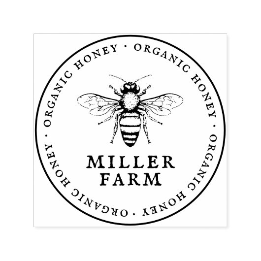 ヴィンテージファミリーファームアピラオーガニックーハニースタンプ セルフインキングスタンプ (デザイン)