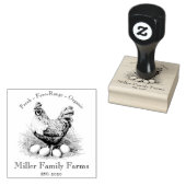 ヴィンテージファミリーファームチキンエッグカートン ラバースタンプ (押印)