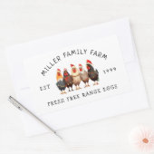 ヴィンテージファミリーファームホリデーエディションエッグカートン 長方形シール (封筒)