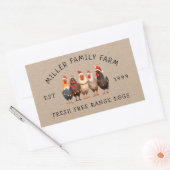 ヴィンテージファミリーファームホリデーエディションエッグカートン 長方形シール (封筒)